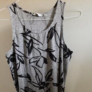 Reitmans Grey and Black Tank LG RoundNeck